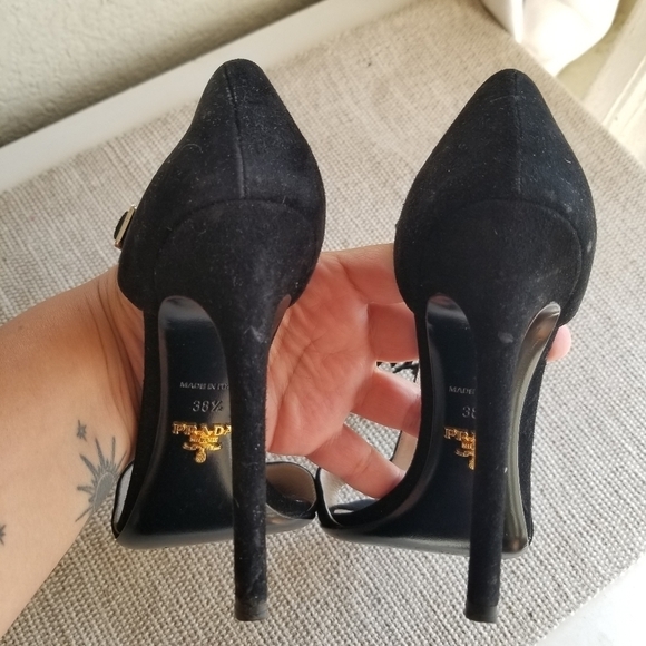 Prada | Suede Fringe Sandals - Picture 7 of 12